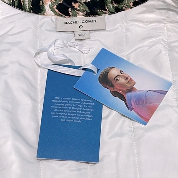 Rachel Comey Quilted Cropped Jacket Leopard Crayon Print Recycled Fabric Large - Picture 9 of 12